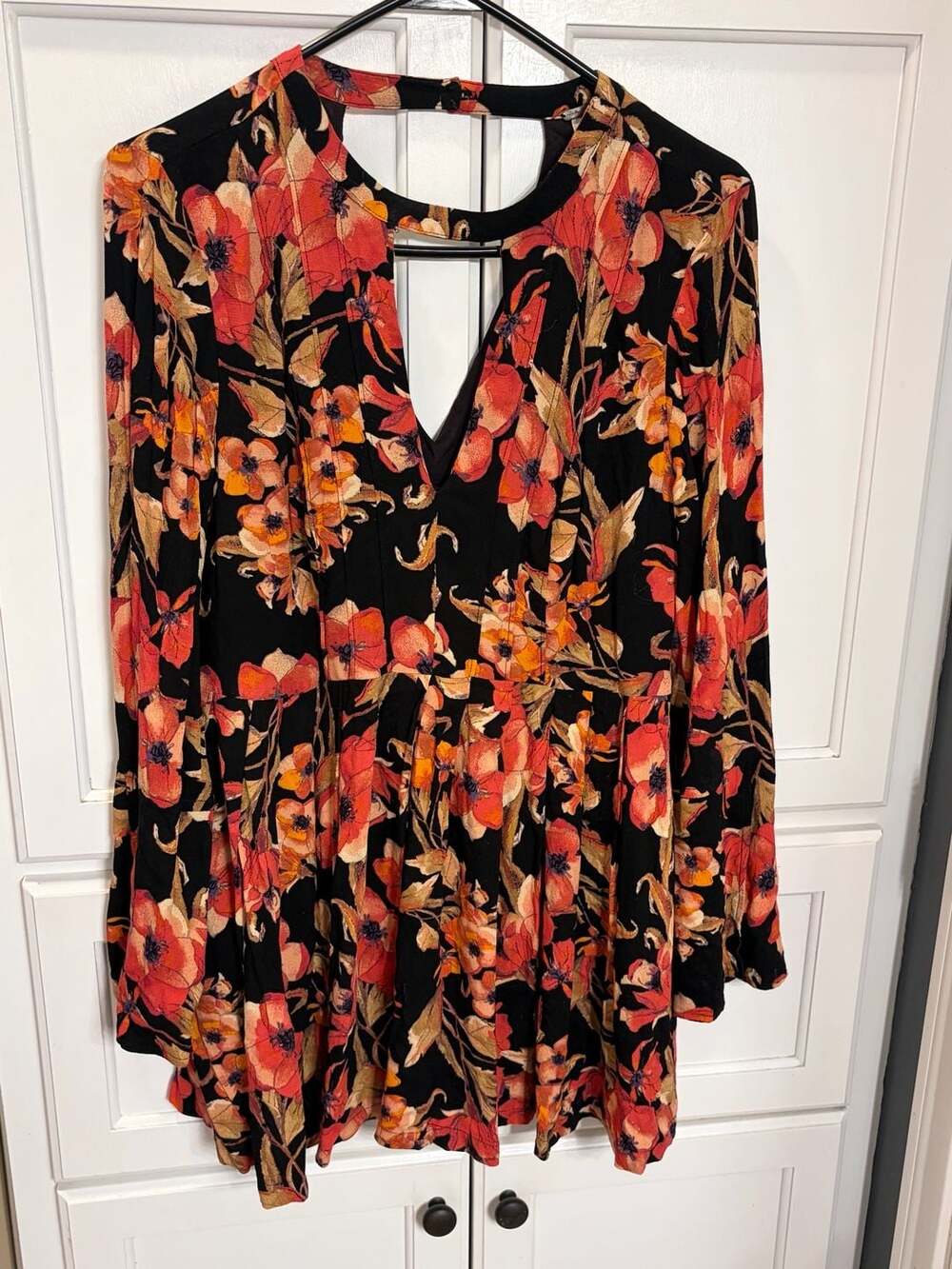 Free People BOHO Retro Love Mini Dress with Cutout Back, Size 10
